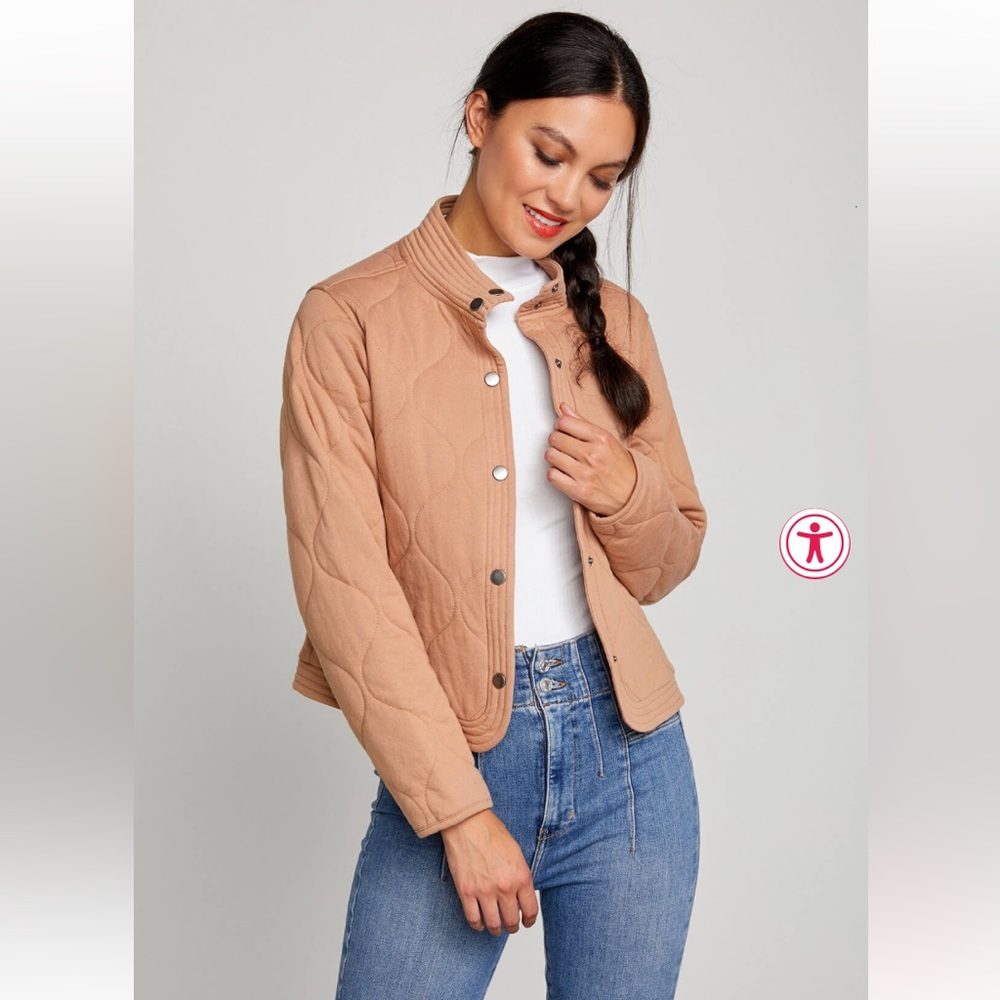 Z Supply redwood quilted jacket L